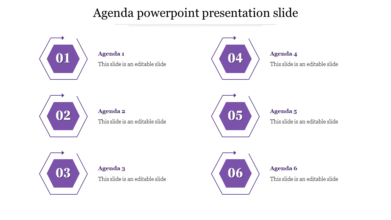 Free - Editable Agenda PowerPoint Presentation Slide Templates